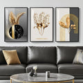 Framed Black and White Modern Luxury Wall Art, 3 Pieces Large Contemporary by Cuspin