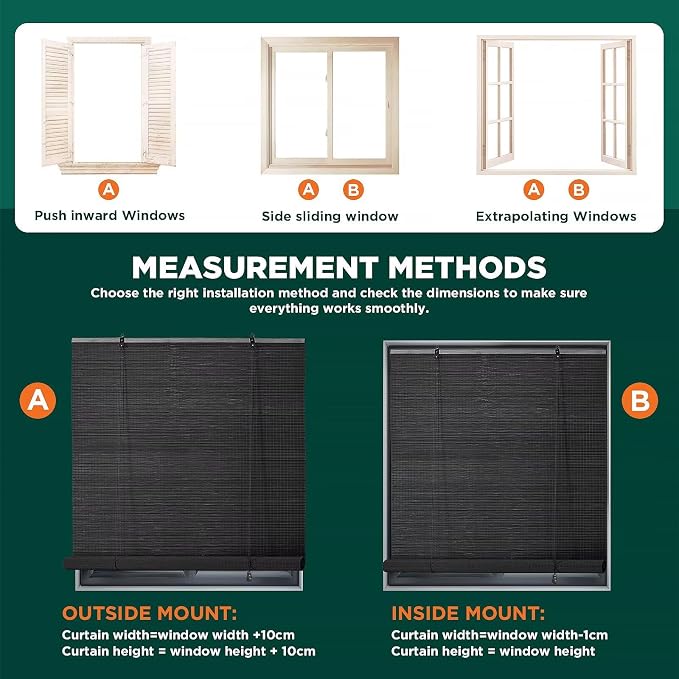 Bamboo Blinds for Interior Windows, Custom Roller Shades for Indoor Window and - Image 7