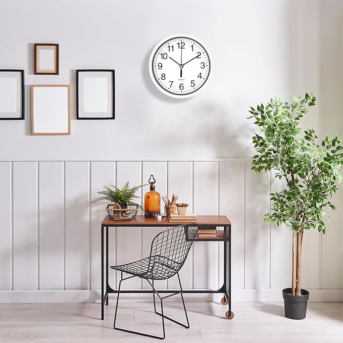 Silent Wall Clock Non Ticking, 6 Inch Wall Clocks Battery Operated, Small - Image 3