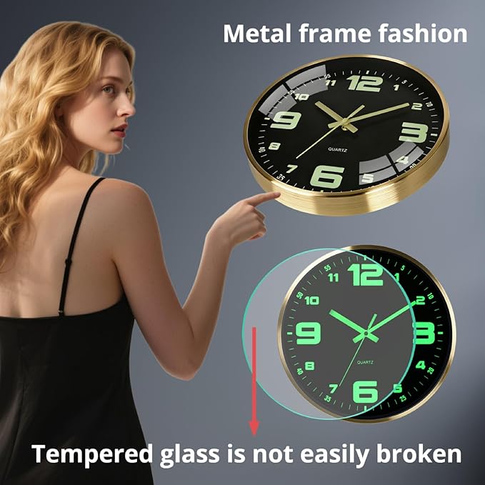 12-inch modern silent wall clock - Image 3