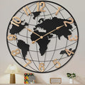 36 Inch Extra Giant Oversized Black Metal Wall Clock, Large Modern Decorative by Pytha+Sight