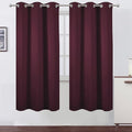LEMOMO Burgundy Red Blackout Curtains/42 x 72 Inch/Set of 2 Panels Room by Lemomo