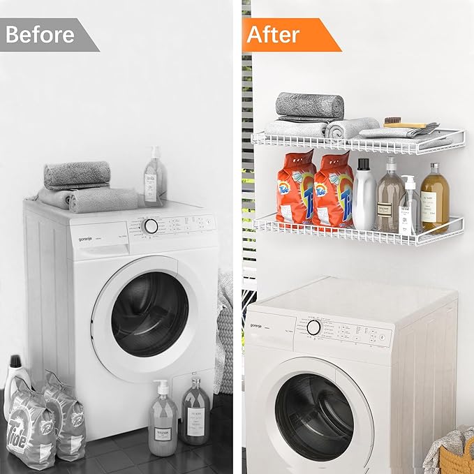 WALMANN 2 Pack Garage Wall Shelf, 23.5" x 12" Wall-Mounted Storage Shelves - Image 7
