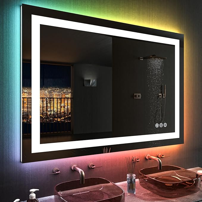 LOAAO 48"X36" LED Bathroom Mirror - Image 2