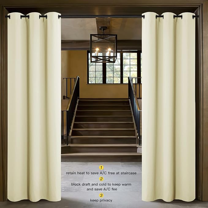 NICETOWN Door Divider Curtain for Doorway, Bedroom Closet Door Cover, Privacy - Image 2