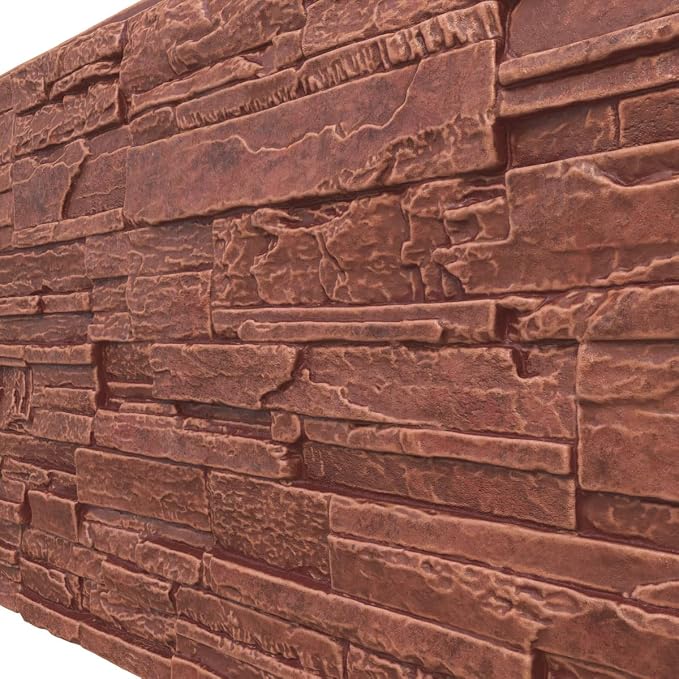 EverStone Cascade Faux Stone Panel, 48 5/8"W x 24 3/4"H x 1 1/4"D, Sun Valley - Image 7