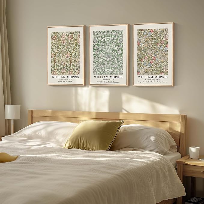 Framed William Morris Canvas Wall Art - Image 3