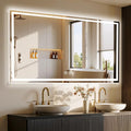 72X36 LED Bathroom Mirror with Lights, Backlit + Front Lit, Lighted Bathroom by Rpoesx