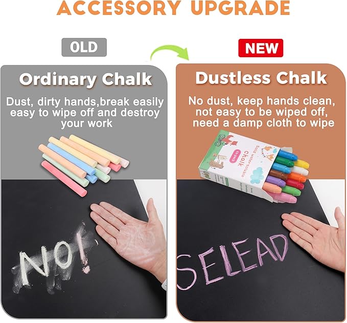 SELEAD 2-Pack Solid Wood Frame Chalkboard Signs - Image 3