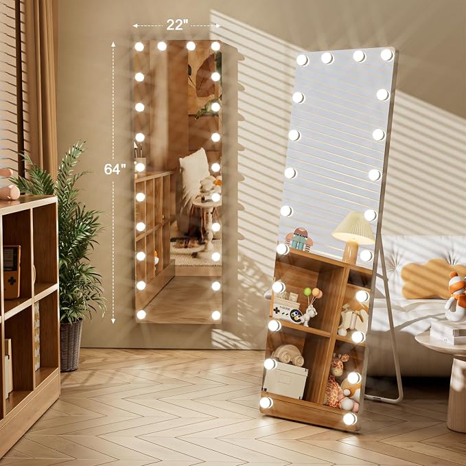 Kosmonia 64x22 Hollywood Full Length Mirror - Image 4
