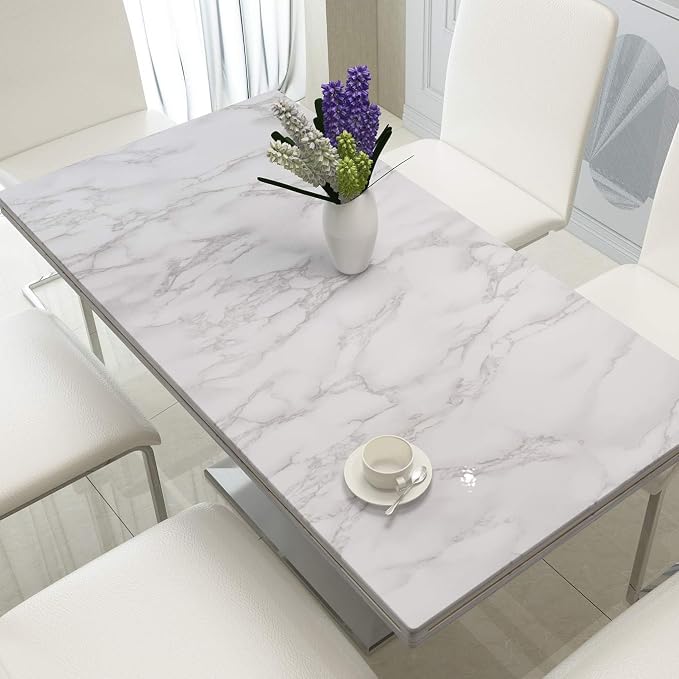 Art3d 120"x17.3" Self-Adhesive Wallpaper, Peel and Stick Grey Marble Paper - Image 3