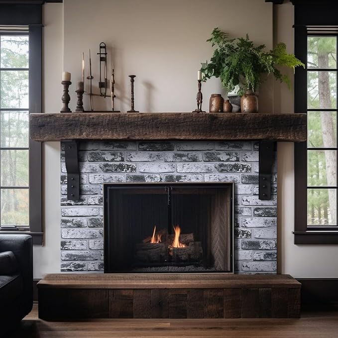 COMSTICKC 3D Gray Faux Brick Wall Panel, Peel and Stick Wall Covering, Not Real - Image 8