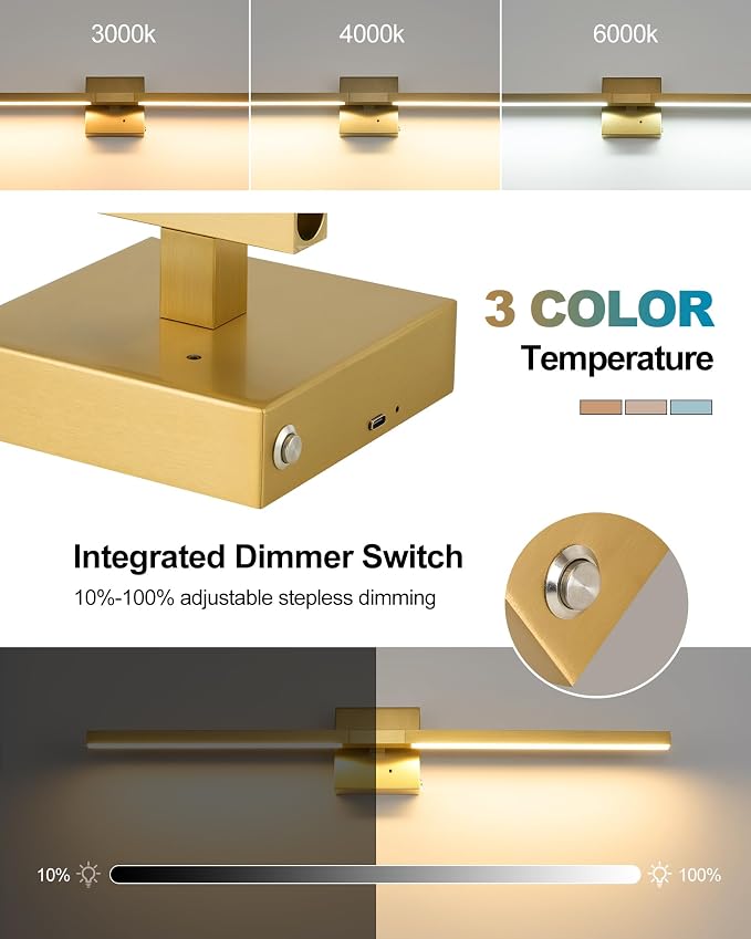 Rayogale 36 Inch 8000mAh Wireless Wall Sconce - Image 2