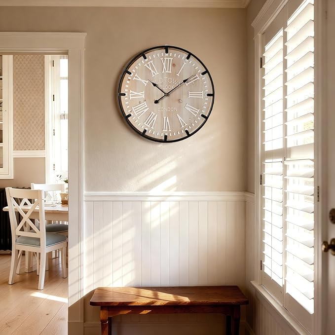 Vantic Farmhouse 24 Inch Extra Large Decorative Wall Clock - Image 4