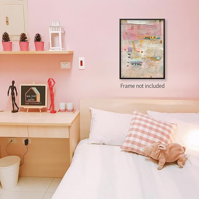 Medpol Abstract Modern Watercolor Painting Wall Art Trendy Vibrant Pastel - Image 4