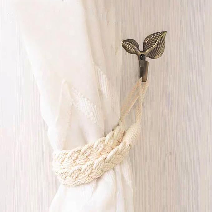 Set of 4 Vintage Leaf Wall Hooks Antique Bronze Coat Hooks Heavy Duty - Image 5
