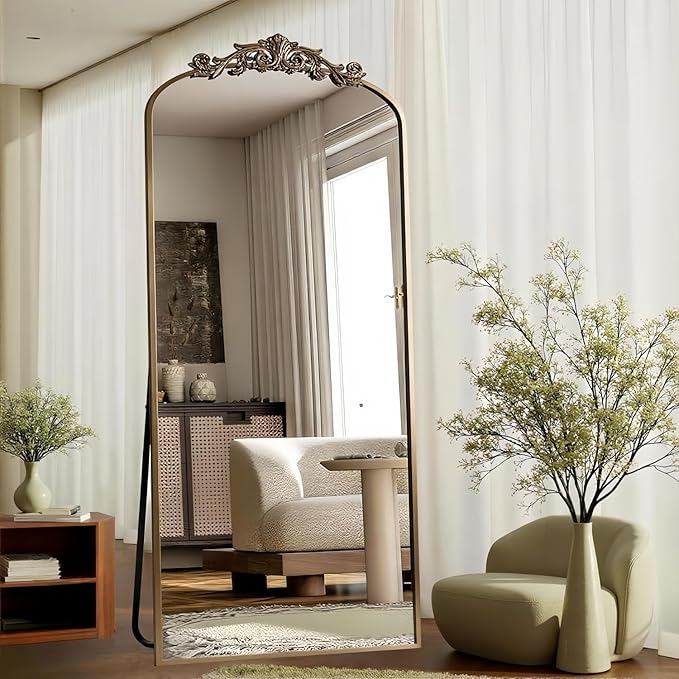 Dewfig Arched Full Length Mirror, Floor Mirror by YourSpacePerfectlyReflected