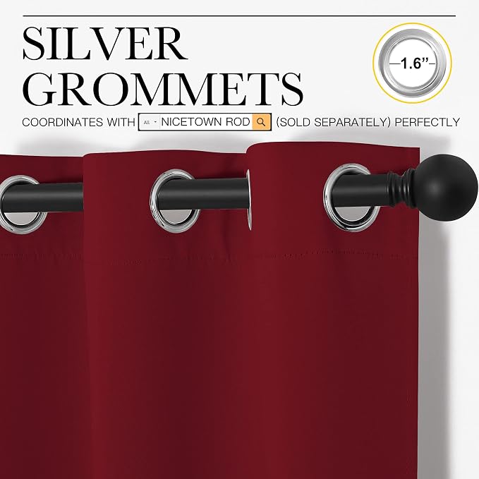 NICETOWN Christmas Short Blackout Curtains - Image 3