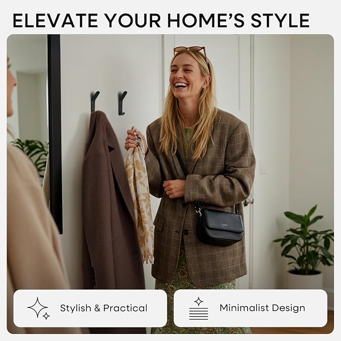 Homeforia Wall Coat Hook Rack - Image 2