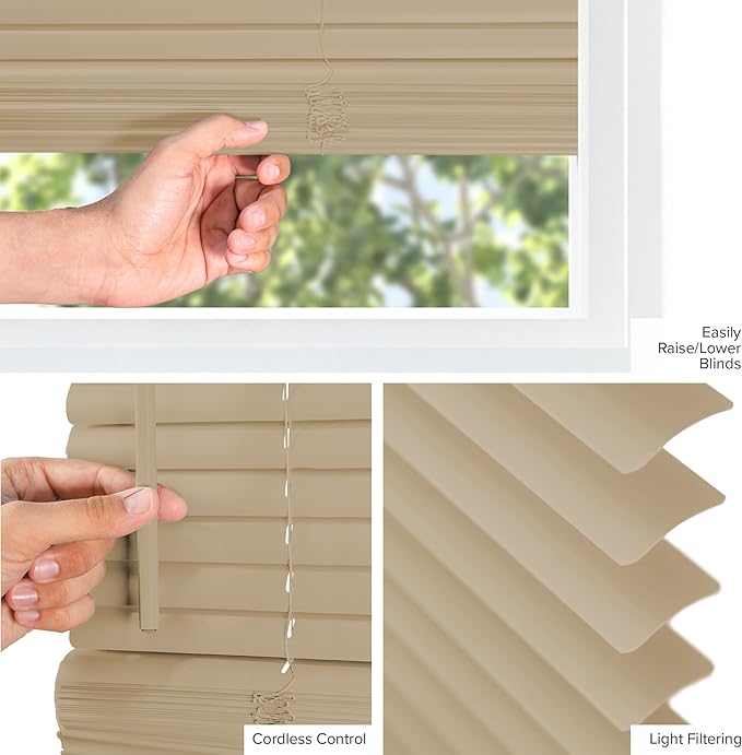 CHICOLOGY Mini Blinds for Indoor Windows – 30"W x 72"H, Cappuccino Horizontal - Image 6
