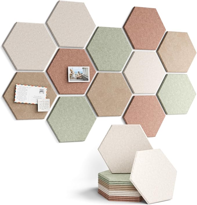 Fluxynara Hexagon Cork Board Alternative by FLUXYNARA