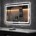 LED Vanity Mirror, 48x30 Inch Gradient Front and Backlit LED Mirror by VanPokins-GlobalHighEndLEDBathroomMirrorBrand