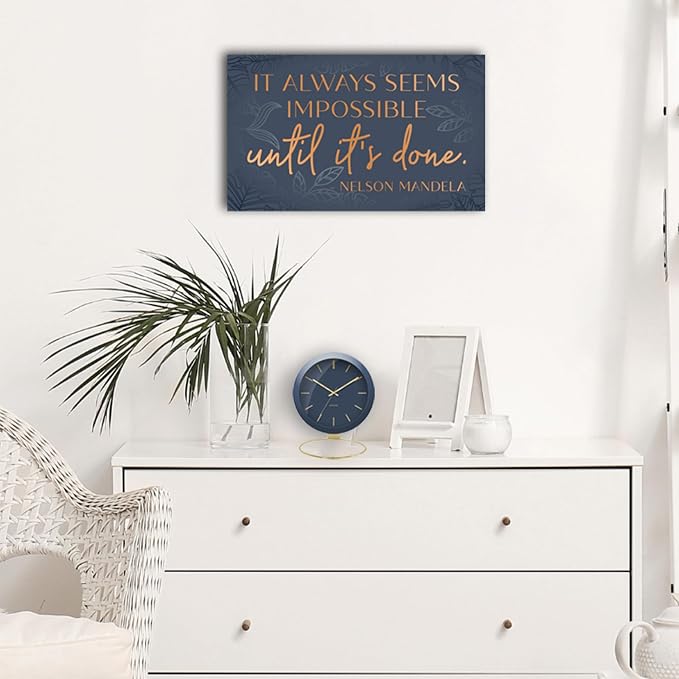 HoneyKICK Nelson Mandela Inspirational Quote Canvas Wall Art - Image 5