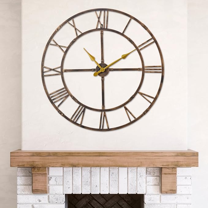 32 Inch Large Wall Clock for Living Room Decor – Easy-Assembly Silent by WallClockDecor