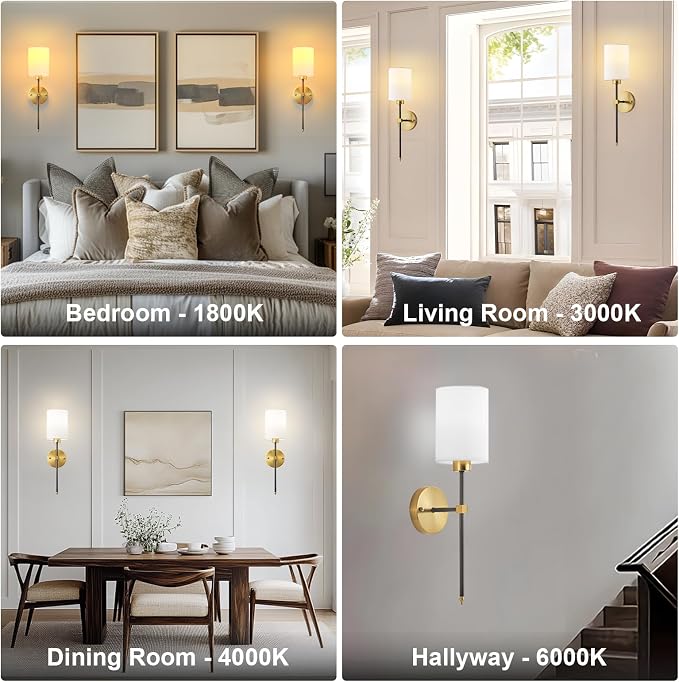 Battery Operated Wall Sconce Set of Two, Wireless Rechargeable Wall Light - Image 8