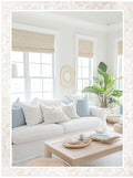 Tanmicoshomy White Shell Framed Rectangular Wall Mirrors by Tanmicoshomy