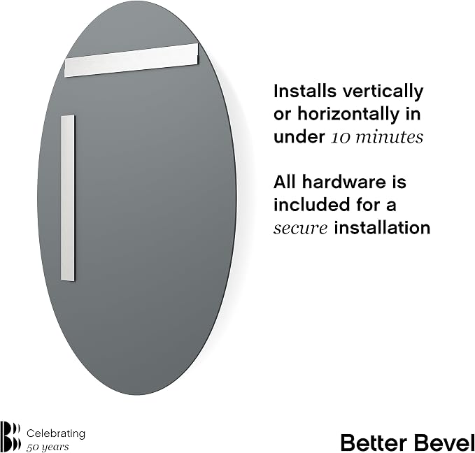 Better Bevel Frameless Oval Mirror - Image 3