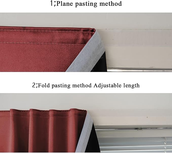 AJAZZ Self Adhesive Curtains 100% Blackout Shades Window Cover Sticky Curtain - Image 5