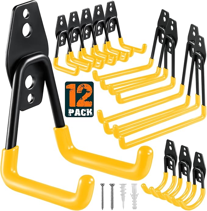 HUPBIPY 12 Pack Garage Hooks Heavy Duty Utility Steel by HUPBIPY
