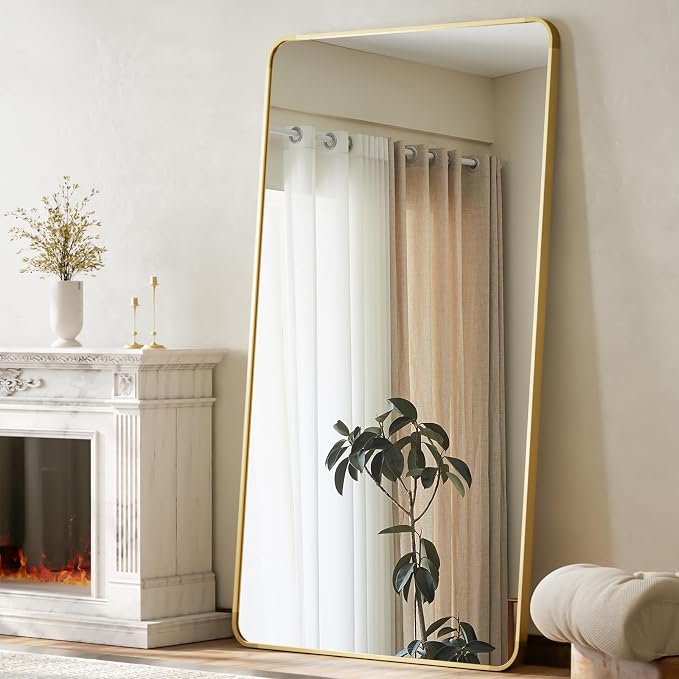 BEAUTYPEAK Gold Full Length Mirror, Suitable - Image 6