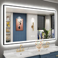 66x36 Black Framed LED Bathroom Mirror by Awandee