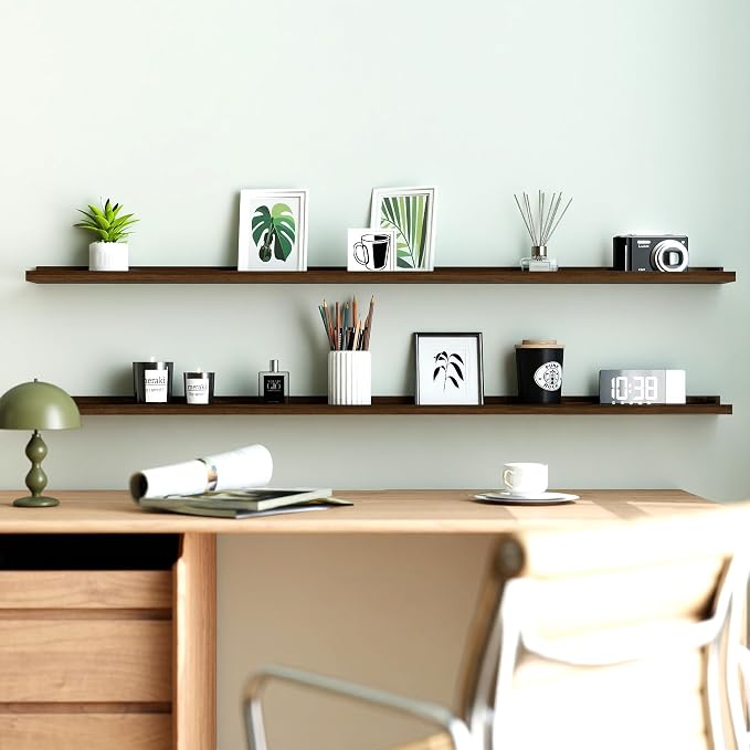 Floating Shelves for Wall Decor, Long Wall Mounted Storage Shelf for Bedroom - Image 2