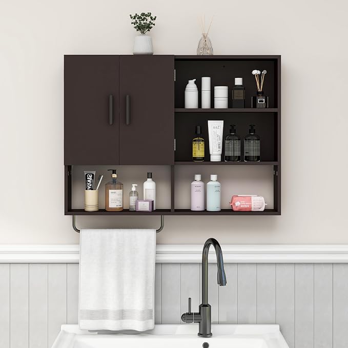 Medicine Cabinet, Wooden Bathroom Wall Cabinet - Image 5