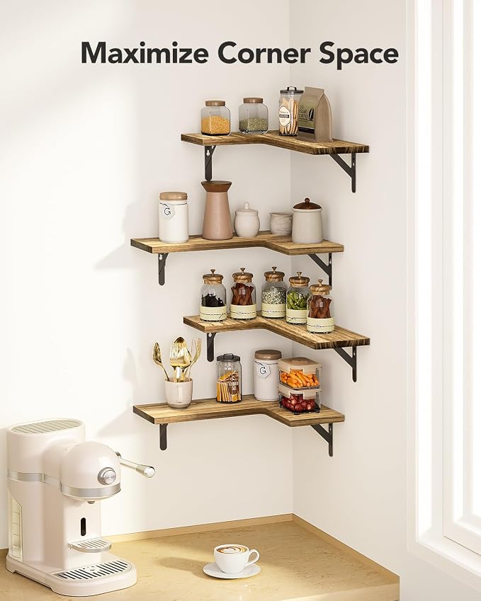 AMADA HOMEFURNISHING Corner Floating Shelves, Shelves - Image 4