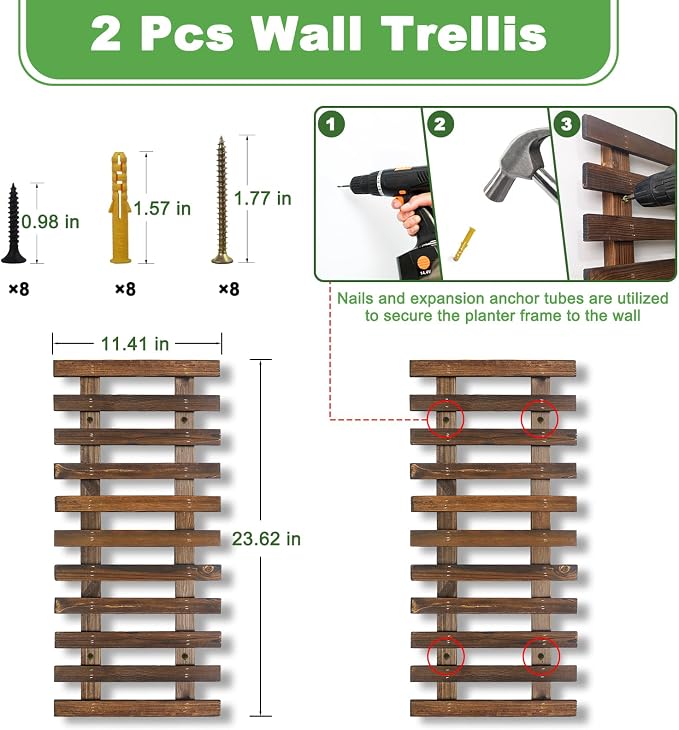 Mulctun 2 Pcs Wall Planters - Image 2