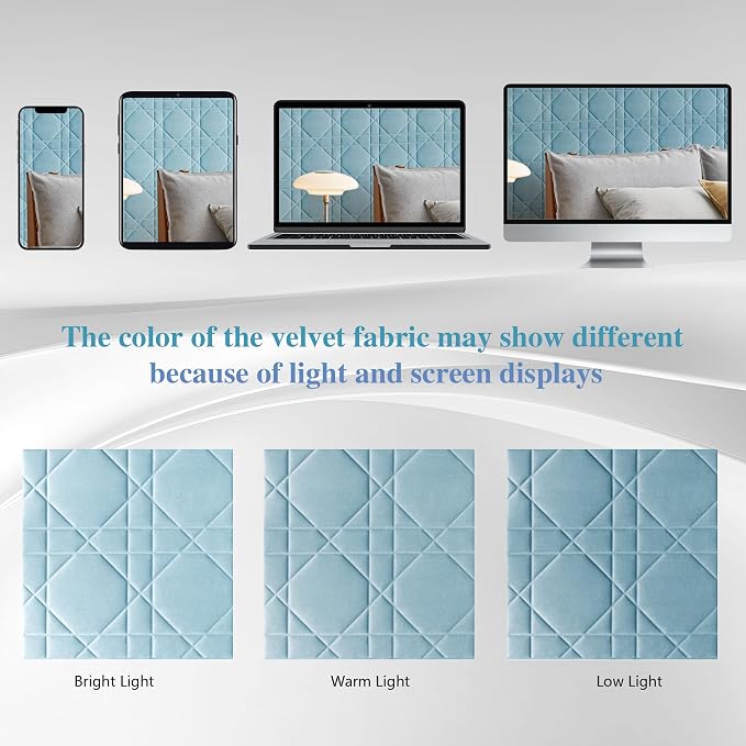 Velvet 3D wall Panels for Interior wall Decor Peel and Stick, Soundproof - Image 9