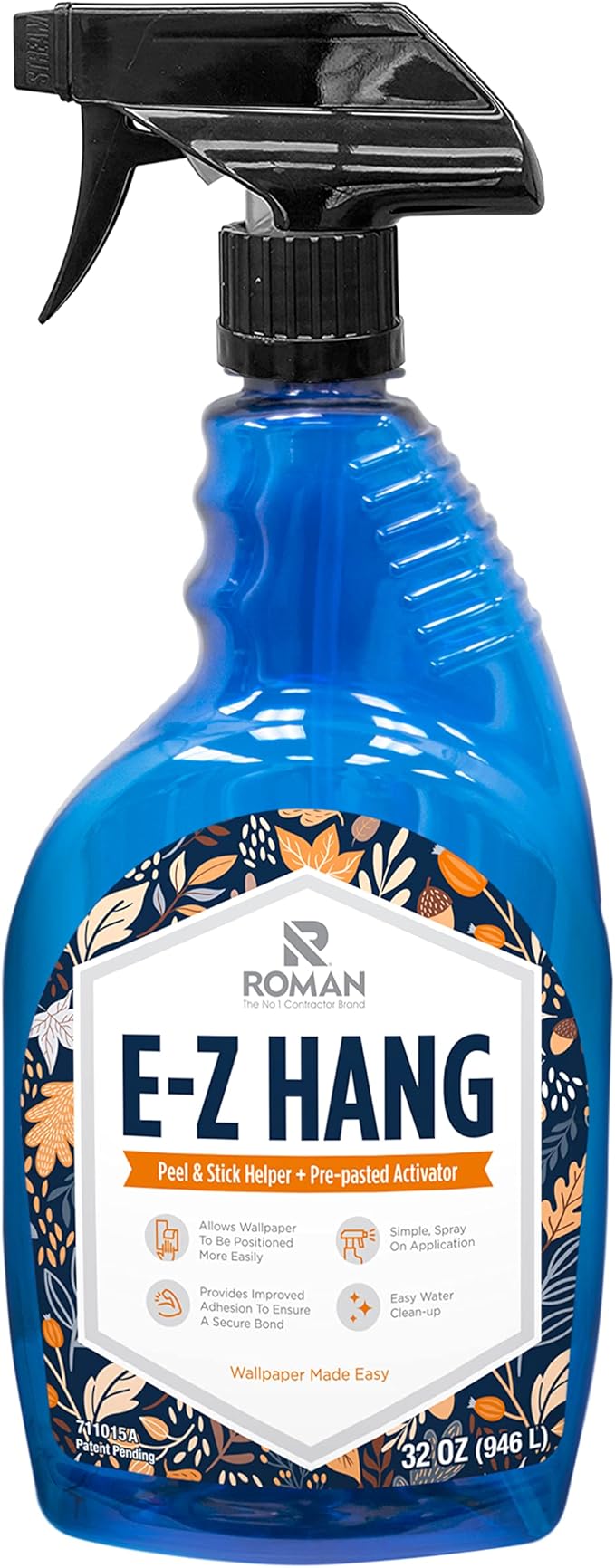 Roman’s E-Z Hang Peel & Stick Wallpaper Helper, Non-Staining, 32 Fluid Ounces by ROMANProducts