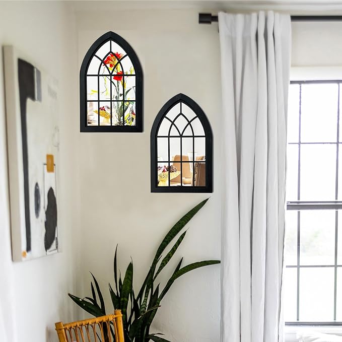 ZEXUIRU 2 Set. Rustic Wall Mirrors - Image 6