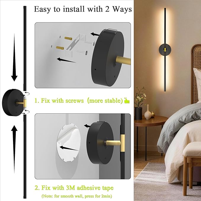Battery Operated Wall Sconce Set of 2: 10000mAh Wireless Sconces Rechargeable - Image 8