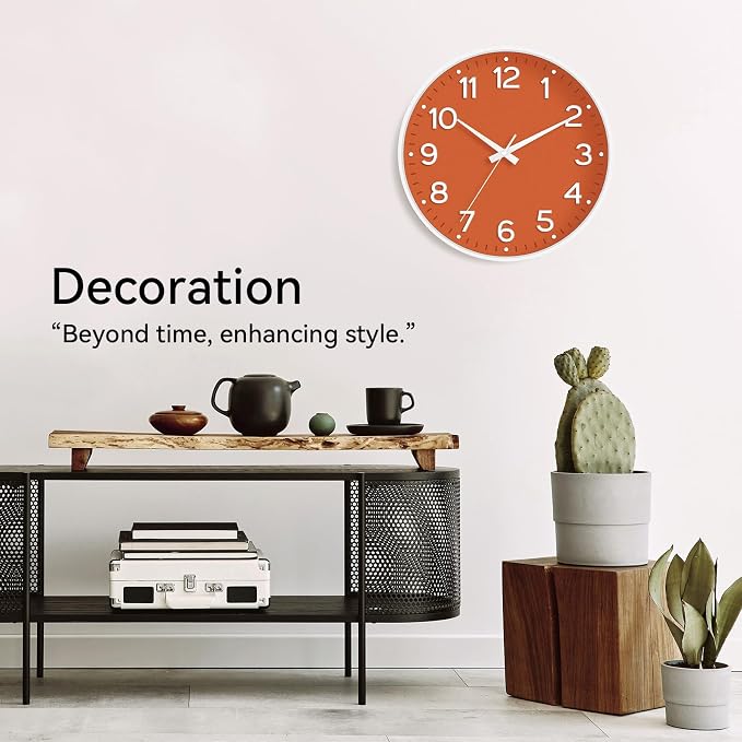 Roymnie Wall Clock, Silent Wall Clocks Battery Operated 8 Inch-Modern Non - Image 5