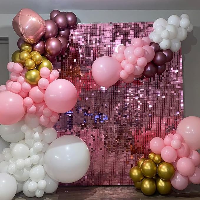 COKAOBE Pink Shimmer Wall Backdrop, Photo Backdrops - Image 9