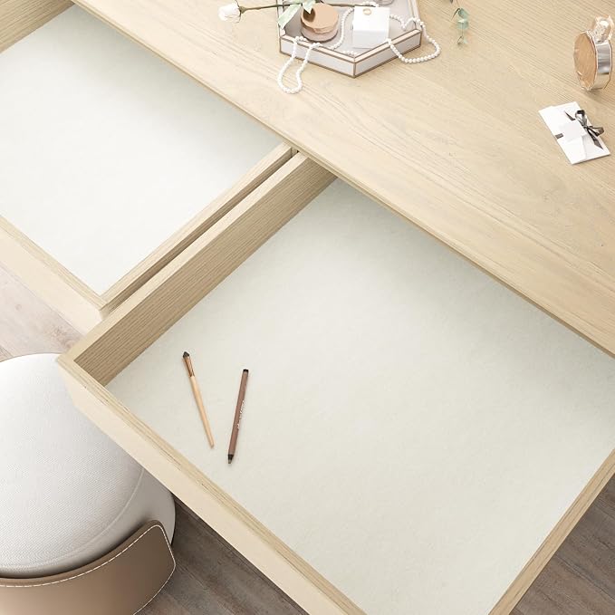 VEELIKE Self Adhesive Off-White Velvet Drawer Liner - Image 3