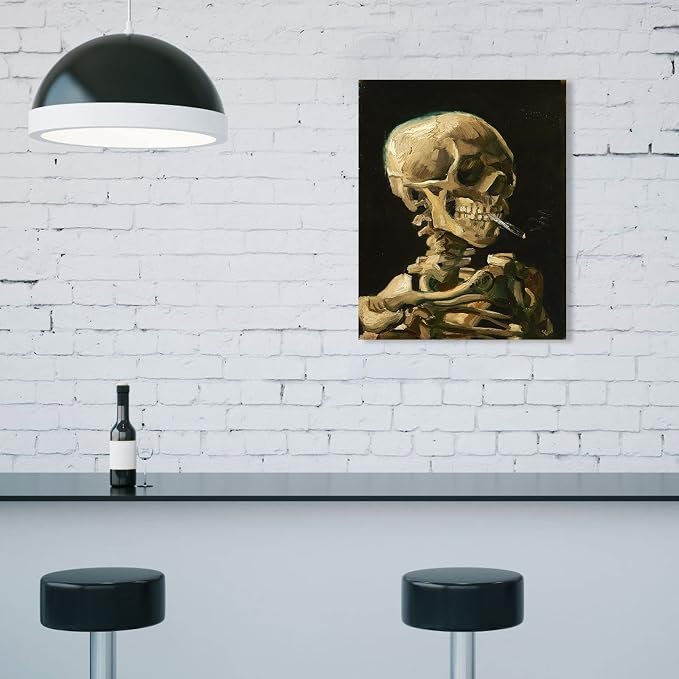 1 KINGO Van Gogh Canvas Wall Art: Skull of a Skeleton - Image 4