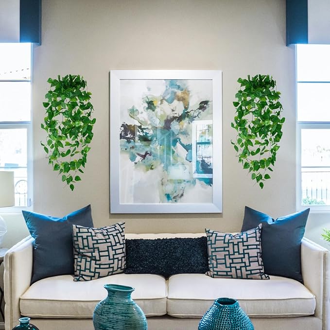 Fake Hanging Plants Vinesfor Room Decor, Artificial Ivy Greenery Garlands - Image 6