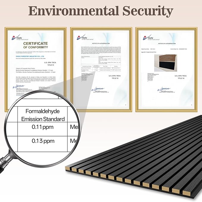 4 Pack Wood Panels for Wall, 47.24" x 23.81" Acoustic Wood Slat Wall Panel for - Image 5