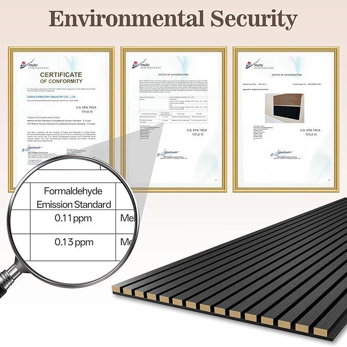 2 Pack Wood Panels for Wall, 47.24" x 23.81" Acoustic Wood Slat Wall Panel for - Image 5